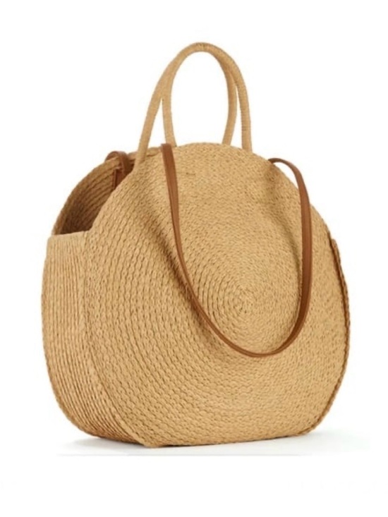 Target Handbags - Rattan weave circle beach handbag tote Farmers market style bag